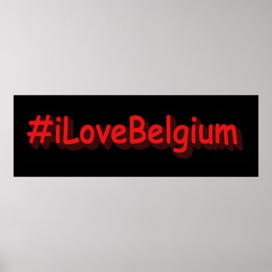 「#iLoveBelgium」かわいいデザイン。買今 ポスター (正面)