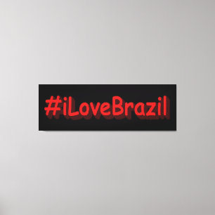 「#iLoveBrazil」かわいいデザイン。買今 キャンバスプリント