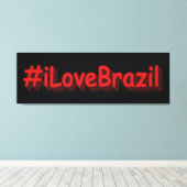 「#iLoveBrazil」かわいいデザイン。買今 キャンバスプリント (インサイチュ (ウッドフロア))