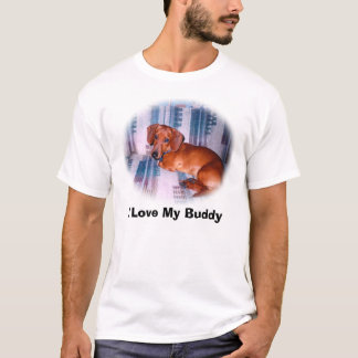 ilovebuddy、私は私の相棒を愛します tシャツ