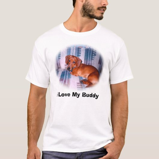 ilovebuddy、私は私の相棒を愛します tシャツ (正面)