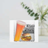 ILoveBurgersandBeer Tall One ポストカード (スタンド正面)