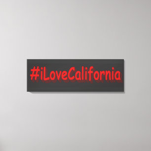 「#iLoveCalifornia」かわいいデザイン。買今 キャンバスプリント