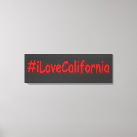 「#iLoveCalifornia」かわいいデザイン。買今 キャンバスプリント (正面)