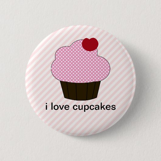 ilovecupcakesの円形ボタン 缶バッジ (正面)