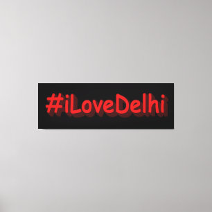 「#iLoveDelhi」かわいいデザイン。買今 キャンバスプリント
