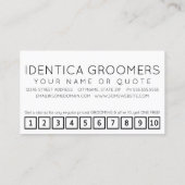 #ILOVEDOGSハッシュタグロイヤリティパンチカード ロイヤリティカード (裏面)