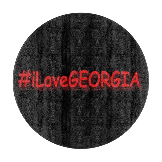 「#iLoveGEORGIA」かわいいデザイン。買今 カッティングボード (正面)