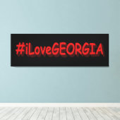 「#iLoveGEORGIA」かわいいデザイン。買今 キャンバスプリント (インサイチュ (ウッドフロア))