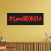 「#iLoveGEORGIA」かわいいデザイン。買今 キャンバスプリント (インサイチュ (リビング))