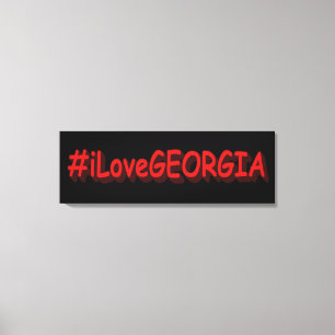 「#iLoveGEORGIA」かわいいデザイン。買今 キャンバスプリント