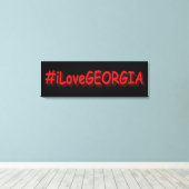 「#iLoveGEORGIA」かわいいデザイン。買今 キャンバスプリント (インサイチュ (ウッドフロア))