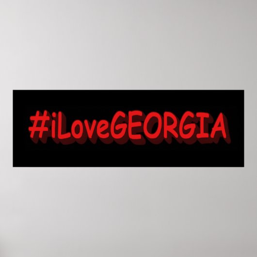 「#iLoveGEORGIA」かわいいデザイン。買今 ポスター (正面)