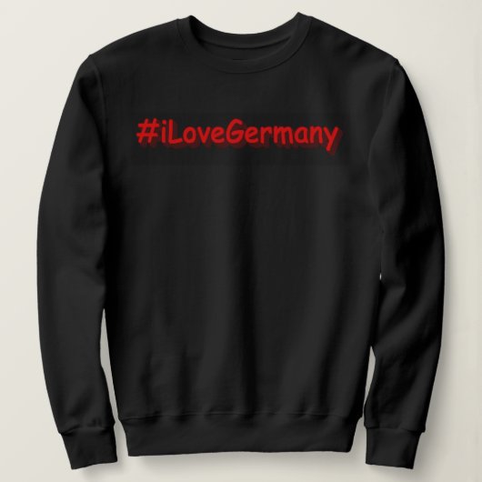 「#iLoveGermany」かわいいデザイン。買今 スウェットシャツ (デザイン正面)