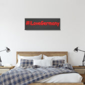 "#iLoveGermany" Cute Design. Buy Now キャンバスプリント (インサイチュ (寝室))