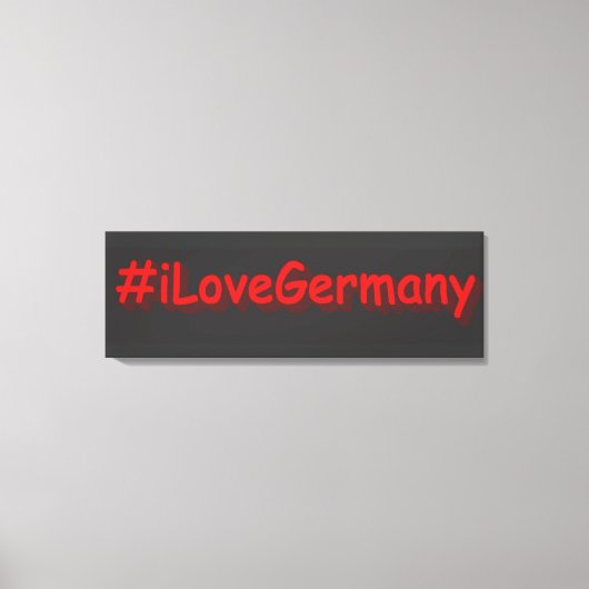 "#iLoveGermany" Cute Design. Buy Now キャンバスプリント (正面)