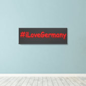 "#iLoveGermany" Cute Design. Buy Now キャンバスプリント (インサイチュ (ウッドフロア))