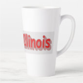 「#iLoveIllinois」かわいいデザイン。買今 カフェラテマグ (右)