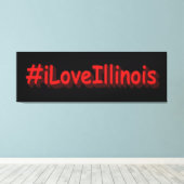 「#iLoveIllinois」かわいいデザイン。買今 キャンバスプリント (インサイチュ (ウッドフロア))
