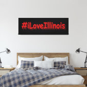 「#iLoveIllinois」かわいいデザイン。買今 キャンバスプリント (インサイチュ (寝室))