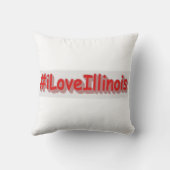 「#iLoveIllinois」かわいいデザイン。買今 クッション (裏面)