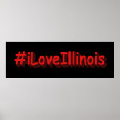 「#iLoveIllinois」かわいいデザイン。買今 ポスター (正面)