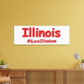 「#iLoveIllinoisan」かわいいデザイン。買今 キャンバスプリント (インサイチュ (リビング))