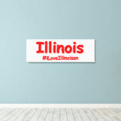 「#iLoveIllinoisan」かわいいデザイン。買今 キャンバスプリント (インサイチュ (ウッドフロア))