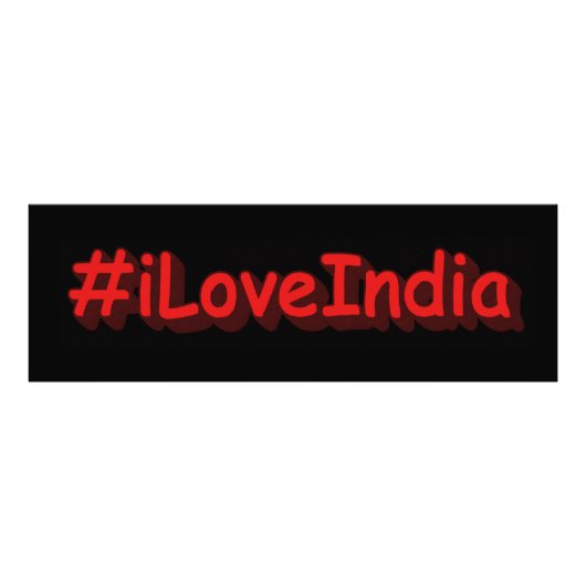 「#iLoveIndia」かわいいデザイン。買今 フォトプリント (正面)