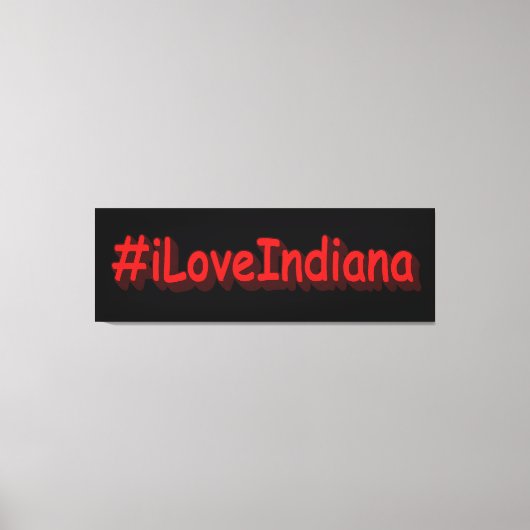 「#iLoveIndiana」かわいいデザイン。買今 キャンバスプリント (正面)