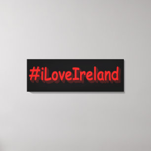 「#iLoveIrelands」かわいいデザイン。買今 キャンバスプリント