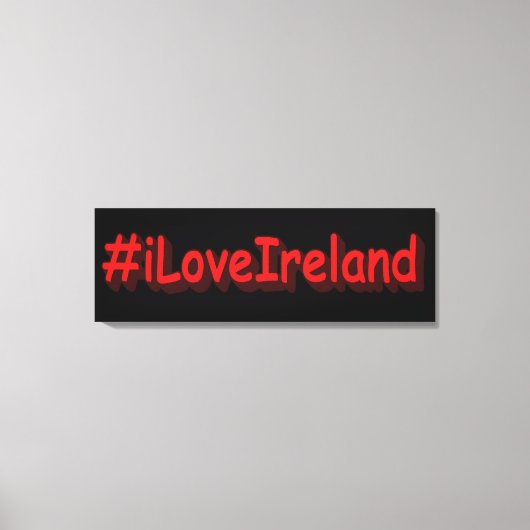 「#iLoveIrelands」かわいいデザイン。買今 キャンバスプリント (正面)