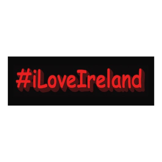 「#iLoveIrelands」かわいいデザイン。買今 フォトプリント (正面)