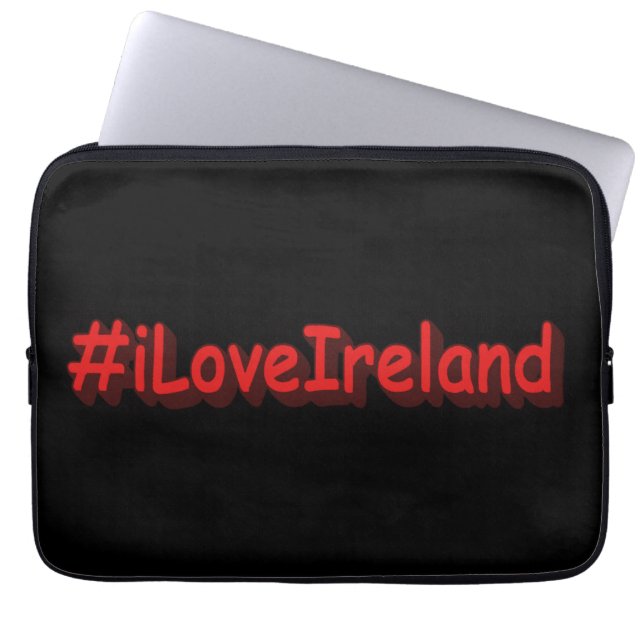 「#iLoveIrelands」かわいいデザイン。買今 ラップトップスリーブ (正面)