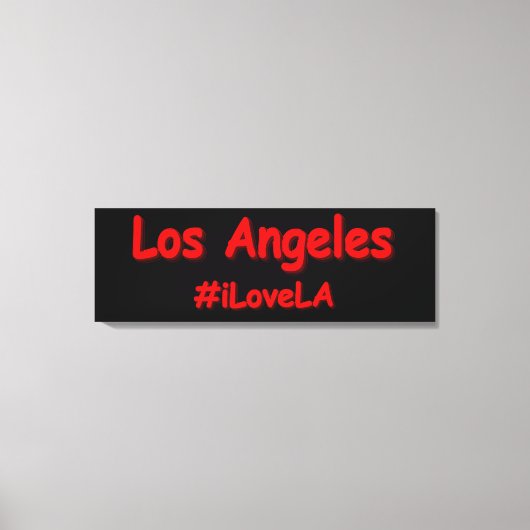 「#iLoveLA」かわいいデザイン。買今 キャンバスプリント (正面)