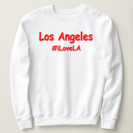 「#iLoveLA」かわいいデザイン。買今 スウェットシャツ (デザイン正面)