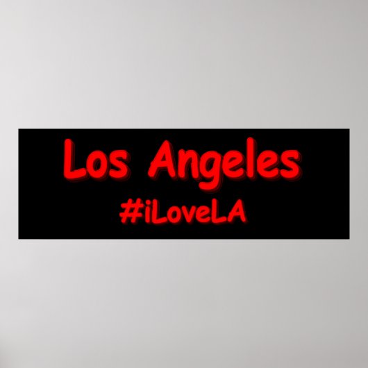 「#iLoveLA」かわいいデザイン。買今 ポスター (正面)