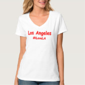 「#iLoveLA」かわいいデザイン。買今 Tシャツ (正面)