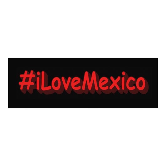 「#iLoveMexico」かわいいデザイン。買今 フォトプリント (正面)