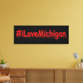 「#iLoveMichigan」かわいいデザイン。買今 キャンバスプリント (インサイチュ (リビング))