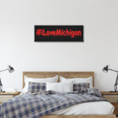 「#iLoveMichigan」かわいいデザイン。買今 キャンバスプリント (インサイチュ (寝室))