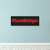 「#iLoveMichigan」かわいいデザイン。買今 キャンバスプリント (インサイチュ (ウッドフロア))