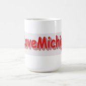 「#iLoveMichigan」かわいいデザイン。買今 コーヒーマグカップ (中央)