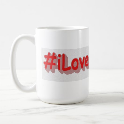 「#iLoveMichigan」かわいいデザイン。買今 コーヒーマグカップ (左)