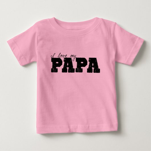 ILoveMyPapa ベビーTシャツ (正面)