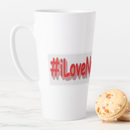 「#iLoveNetherlands」かわいいデザイン。買今 カフェラテマグ (インサイチュ)