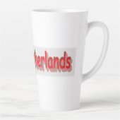 「#iLoveNetherlands」かわいいデザイン。買今 カフェラテマグ (右)