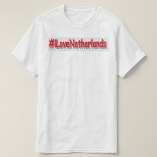 「#iLoveNetherlands」かわいいデザイン。買今 Tシャツ (デザイン正面)