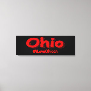 「#iLoveOhioan」かわいいデザイン。買今 キャンバスプリント