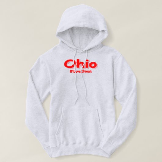 「#iLoveOhioan」かわいいデザイン。買今 パーカ (デザイン正面)